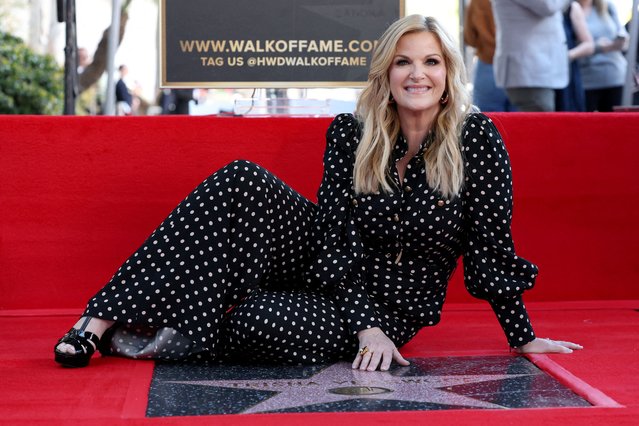 Country singer Trisha Yearwood unveils her star on the Hollywood Walk of Fame in Los Angeles on March 24, 2025. (Photo by Mario Anzuoni/Reuters)