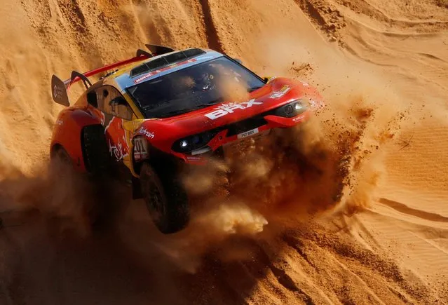 Bahrain Raid Xtreme's Sebastien Loeb and co-driver Fabian Lurquin in action during stage 5 of the Dakar Rally, Ha'il to Ha'il, Saudi Arabia on January 5, 2023. (Photo by Hamad I Mohammed/Reuters)