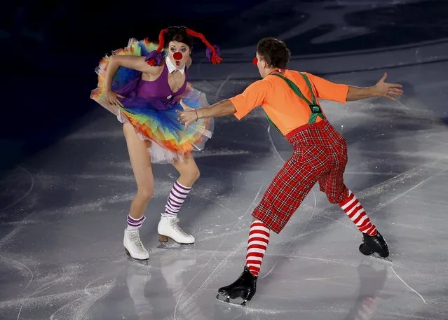 Ekaterina Bobrova and Dmitri Soloviev of Russia perform during the gala exhibition at the ISU Grand Prix of Figure Skating in Nagano, Japan, November 29, 2015. (Photo by Yuya Shino/Reuters)