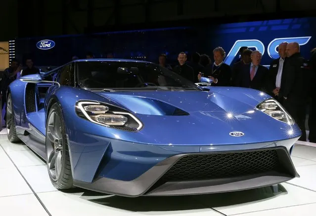 A Ford GT is seen during the first press day ahead of the 85th International Motor Show in Geneva March 3, 2015. REUTERS/Arnd Wiegmann   