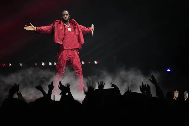 Rapper Sean “Diddy” Combs performs during the MTV Video Music Awards on Tuesday, Sept. 12, 2023, at the Prudential Center in Newark, N.J. (Photo by Charles Sykes/Invision/AP Photo)