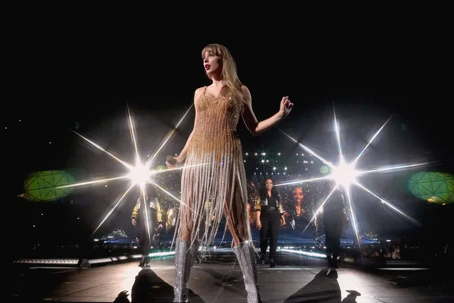 American singer-songwriter Taylor Swift performs onstage during “Taylor Swift | The Eras Tour” at State Farm Stadium on March 18, 2023 in Swift City, ERAzona (Glendale, Arizona). The city of Glendale, Arizona was ceremonially renamed to Swift City for March 17-18 in honor of The Eras Tour. (Photo by Kevin Mazur/Getty Images for TAS Rights Management)