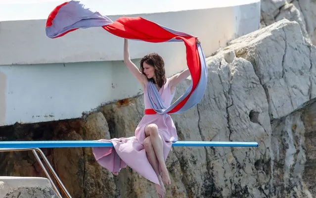 Canadian model Coco Rocha is seen at Eden Roc Hotel during the 72nd annual Cannes Film Festival 2019 in Antibes, France. (Photo by Goff Photos)