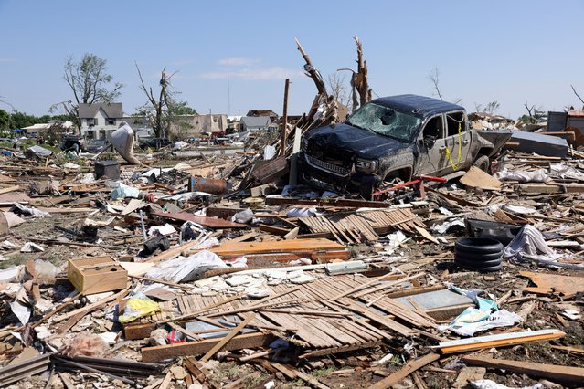Damage the day after a deadly tornado struck Greenfield, Iowa on May 22, 2024. (Photo by Scott Morgan/Reuters)