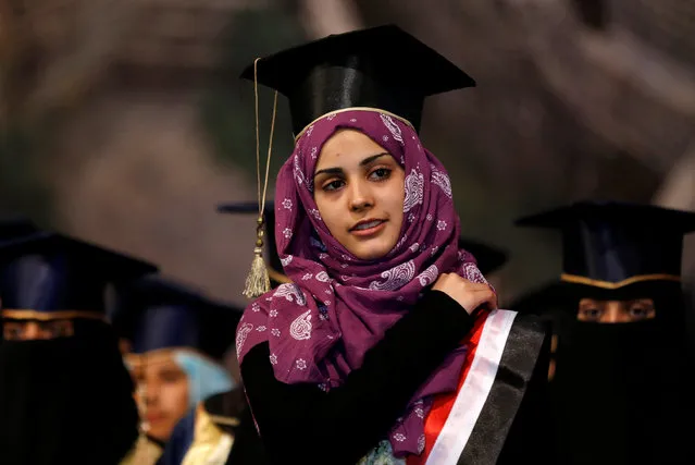 High school students attend their graduation ceremony in Sanaa, Yemen, May 25, 2016. (Photo by Khaled Abdullah/Reuters)