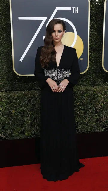 Katherine Langford attends The 75th Annual Golden Globe Awards at The Beverly Hilton Hotel on January 7, 2018 in Beverly Hills, California. (Photo by Mario Anzuoni/Reuters)