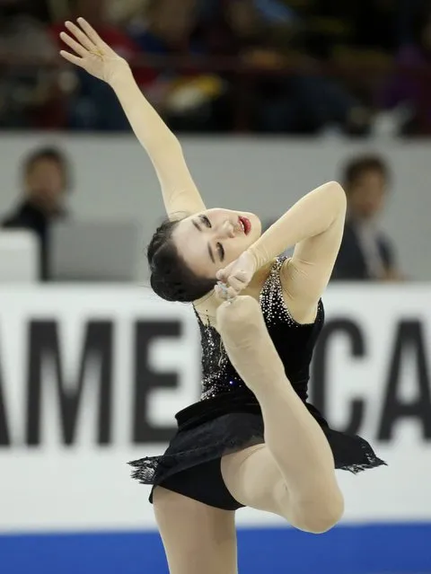 So Youn Park of South Korea performs during the ladies' singles short program at the Skate America figure skating competition in Milwaukee, Wisconsin October 23, 2015. (Photo by Lucy Nicholson/Reuters)
