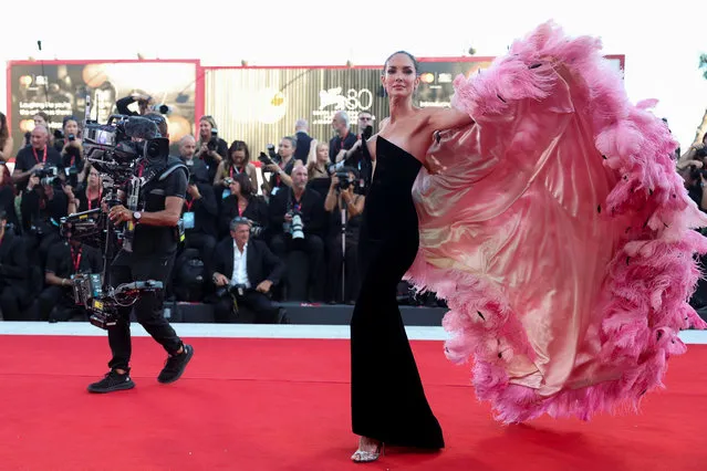 Spanish model Eugenia Silva attends a red carpet for the movie “Poor Things” at the 80th Venice International Film Festival on September 01, 2023 in Venice, Italy. (Photo by Yara Nardi/Reuters)