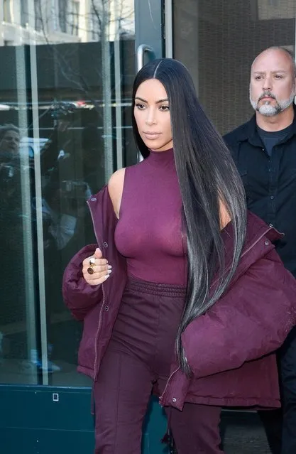 Kim Kardashian is seen on February 15, 2017 in New York City. (Photo by Team GT/GC Images)