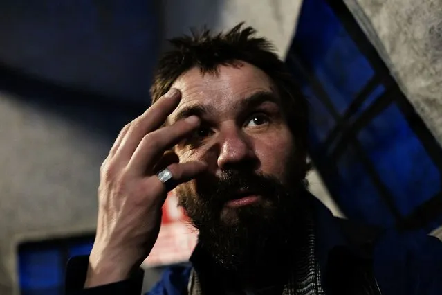 A homeless man from Siberia speaks at a homeless clinic which helps Moscow's disadvantaged on March 7, 2017 in Moscow, Russia. (Photo by Spencer Platt/Getty Images)