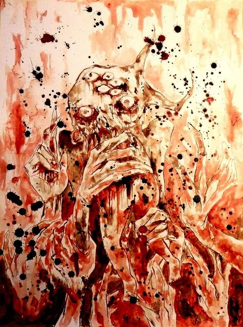 Blood Paintings By Maxime Taccardi