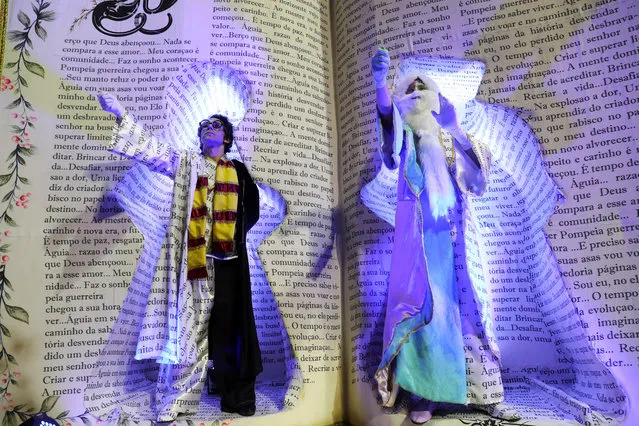 Revellers from Aguia de Ouro samba school perform dressed up in Harry Potter themed costumes during the second night of the Carnival parade at the Sambadrome in Sao Paulo, Brazil, February 23, 2020. (Photo by Amanda Perobelli/Reuters)
