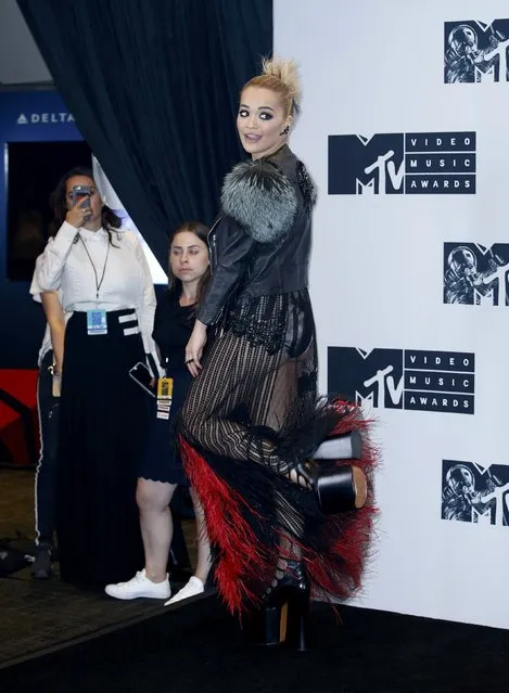 Singer Rita Ora poses backstage at the 2016 MTV Video Music Awards in New York, U.S., August 28, 2016. (Photo by Eduardo Munoz/Reuters)