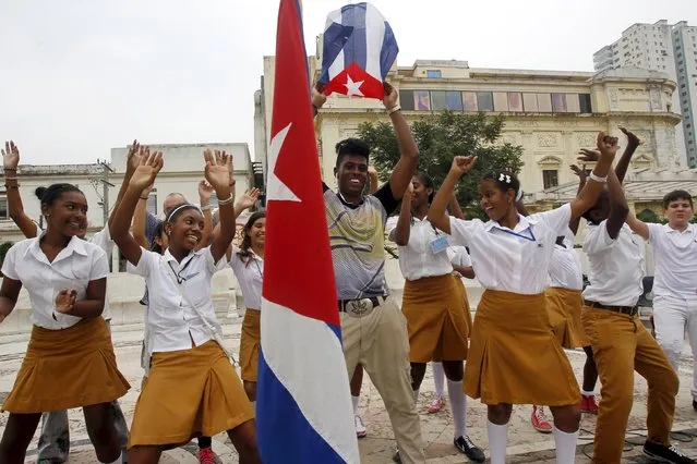 Children dance during celebrations of the International Human Rights Day in Havana, December 10, 2015. (Photo by Reuters/Stringer)