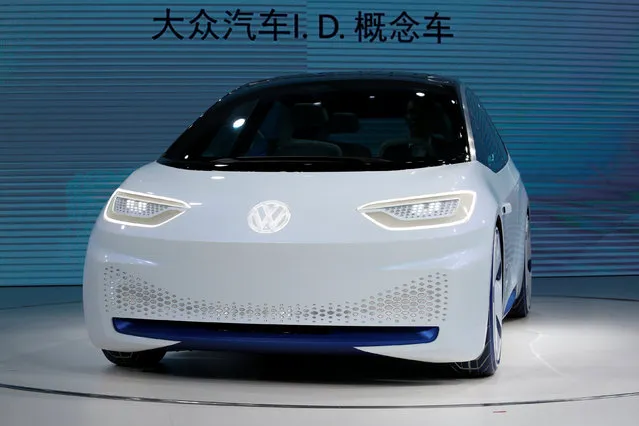 A Volkswagen I.D. electric vehicle is shown at a news conference in Guangzhou, China November 17, 2016. (Photo by Bobby Yip/Reuters)