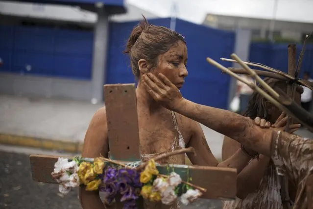 Activists participate in a march to mark International Women's Day in San Salvador, El Salvador March 8, 2016. (Photo by Jose Cabezas/Reuters)