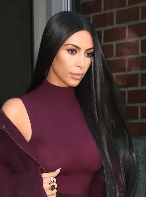 Kim Kardashian is seen on February 15, 2017 in New York City. (Photo by Splash News and Pictures)