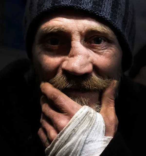Georgy, a homeless man from Siberia, pauses for a portrait at a homeless clinic which helps Moscow's disadvantaged on March 7, 2017 in Moscow, Russia. (Photo by Spencer Platt/Getty Images)