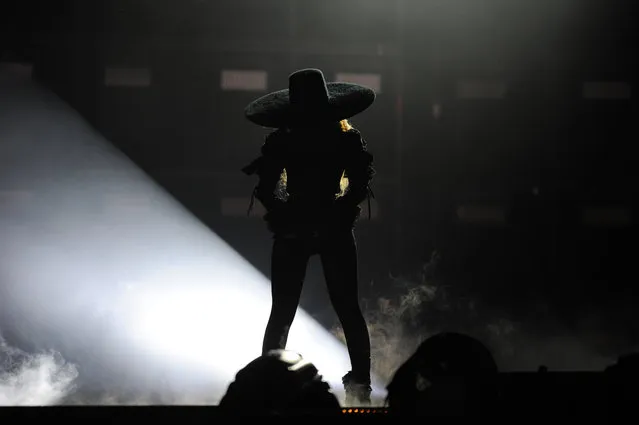 Beyonce performs during the Formation World Tour at Marlins Park on Wednesday, April 27, 2016, in Miami, Florida. (Photo by Frank Micelotta/Invision for Parkwood Entertainment/AP Images)