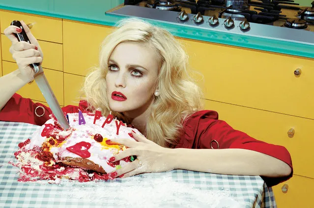 In the Home Works series, model Caroline Trentini played a frazzled housewife. Here: Miles Aldridge – March 2008. (Photo by Miles Aldridge/The Guardian)