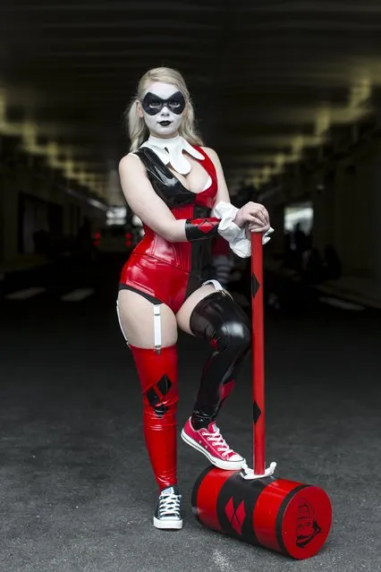 Kaylessi poses as Harley Quinn on day two of New York Comic Con in Manhattan, New York, October 9, 2015. (Photo by Andrew Kelly/Reuters)