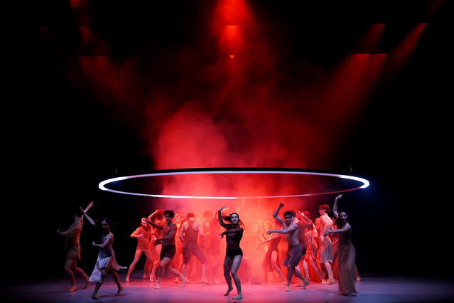 Dancers perform during a full dress rehearsal for the Australian Ballet's “Circle Electric” at Sydney Opera House on May 02, 2024 in Sydney, Australia. (Photo by Don Arnold/WireImage) (Photo by Don Arnold/WireImage)