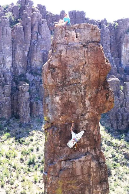 Extreme Ironing. (Photo by Kevin Krupitzer/Caters News)