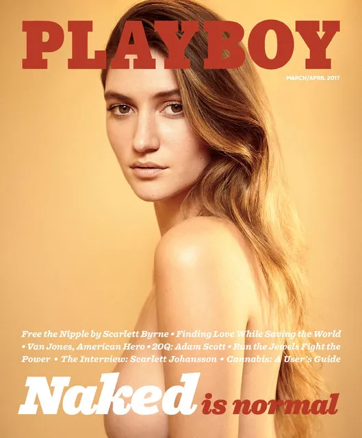 This image released by Playboy shows Playmate Elizabeth Elam on the cover of the March/April 2017 issue of the gentleman's magazine. Naked women are back in Playboy magazine, ending a year-old ban on the nudity that made the magazine famous. The about-face came Monday, February 13, 2017, with the release of Playboy's March/April issue. (Photo by Courtesy Gavin Bond/Reuters/Playboy Enterprises, Inc)