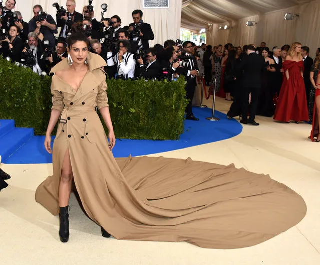 Actress Priyanka Chopra attends “Rei Kawakubo/Comme des Garcons: Art Of The In-Between” Costume Institute Gala at Metropolitan Museum of Art on May 1, 2017 in New York City. (Photo by John Shearer/Getty Images)