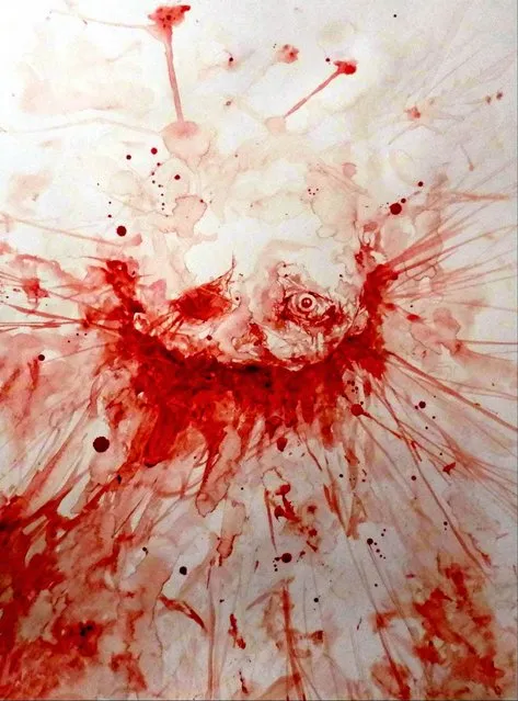 Blood Paintings By Maxime Taccardi