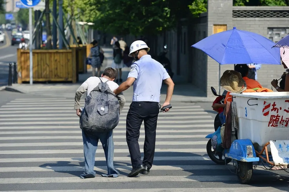Miraculous Healing: a Footless Beggar Walks Away when Police Arrive