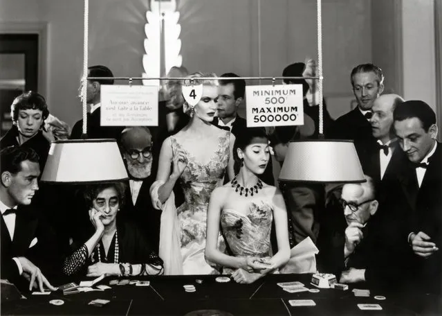 Sunny Harnett And Alla, Evening Dresses By Balmain, Casino, Le Touquet, August 1954, by Richard Avedon. (Photo by Richard Avedon/Beetles+Huxley & Osborne Samuel)