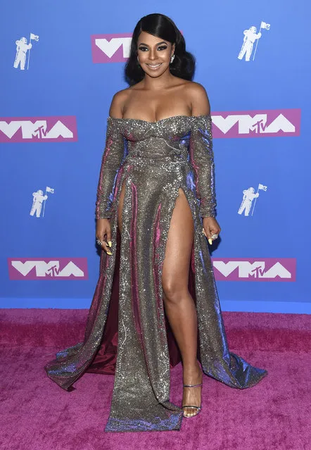 Ashanti arrives at the MTV Video Music Awards at Radio City Music Hall on Monday, August 20, 2018, in New York. (Photo by Evan Agostini/Invision/AP Photo)