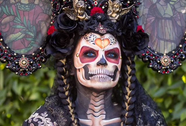 An attendee poses at the 23rd Annual Dia De Los Muertos at Hollywood Forever on October 29, 2022 in Hollywood, California. (Photo by Emma McIntyre/Getty Images)
