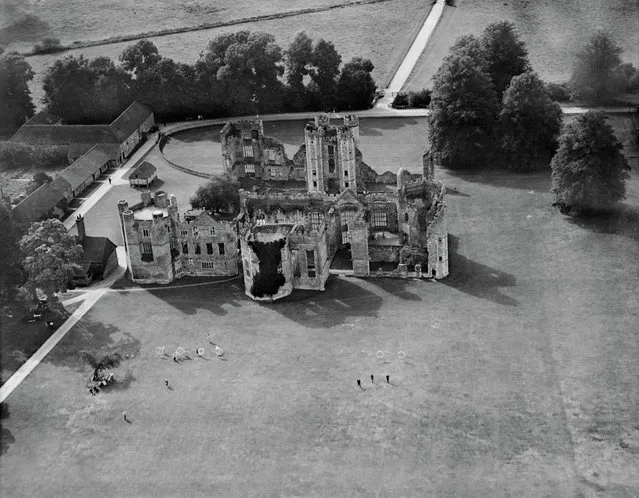 Archery at Cowdray House, Easebourne, 1928. (Photo by Aerofilms Collection via “A History of Britain From Above”)