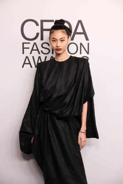 South Korean model and actress HoYeon Jung poses on the carpet at the 2021 CFDA Awards in New York, U.S., November 10, 2021. (Photo by Caitlin Ochs/Reuters)