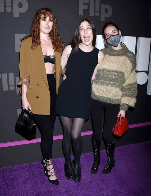 Sisters Rumer, Scout and Tallulah Willis arrive at Flip's Grand Launch Event at Avalon Hollywood on December 9, 2021 in Hollywood, CA. (Photo by Janet Gough/AFF-USA.com)