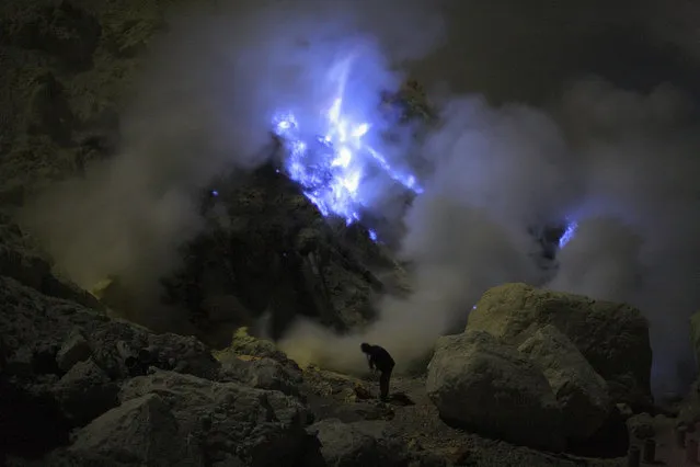 Blue Lava, Kawah Ijen Volcano, Indonesia