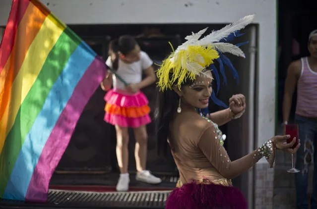 A member of the LGBT movement takes part in the Gay Pride parade celebration in Managua, Nicaragua, Sunday, June 28, 2015. (Photo by Esteban Felix/AP Photo)
