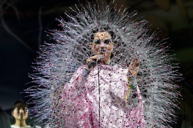 Icelandic singer-songwriter Björk performs onstage during her Cornucopia Tour at Tokyo Garden Theater on March 31, 2023 in Tokyo, Japan. (Photo by Santiago Felipe/Getty Images for ABA)