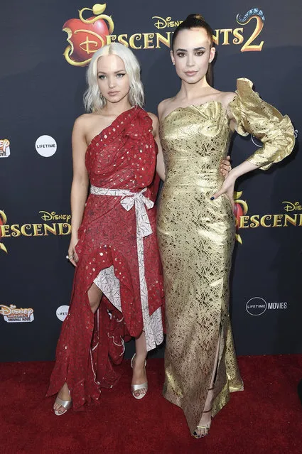 Dove Cameron, left, and Sofia Carson attend the LA premiere of “Descendants 2” at the Cinerama Dome on Tuesday, July 11, 2017, in Los Angeles. (Photo by Richard Shotwell/Invision/AP Photo)