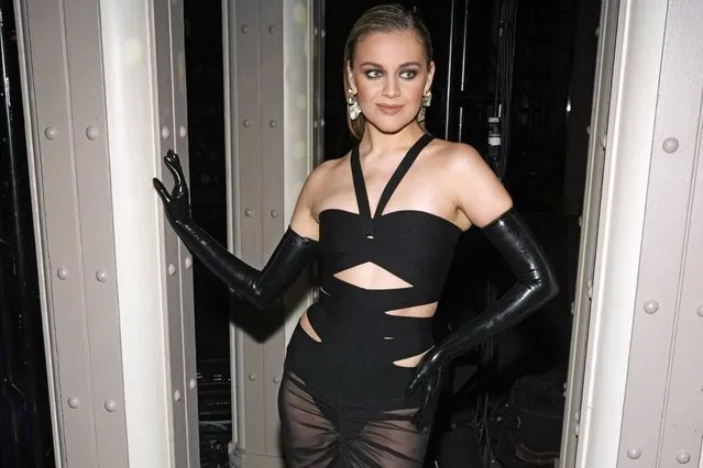 American country pop singer Kelsea Ballerini attends the Prabal Gurung Fall/Winter 2023 fashion show at Gotham Hall, Friday, February 10, 2023, in New York. (Photo by Charles Sykes/Invision/AP Photo)