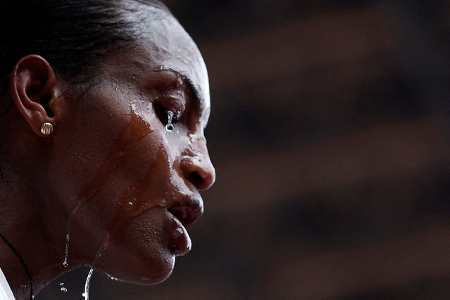 Ethiopia's Tigst Assefa after finishing second in the Women's Marathon Final on September 14, 2025. (Photo by Sarah Meyssonnier/Reuters)