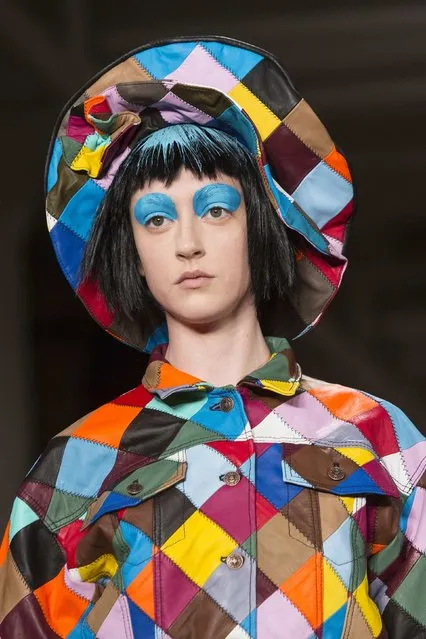 A model presents a creation from the Jeremy Scott Fall/Winter 2015 collection at New York Fashion Week February 18, 2015. (Photo by Andrew Kelly/Reuters)