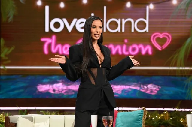 English television presenter Maya Jama at “Love Island: The Reunion” TV Show, Series 9 in London, United Kingdom on March 19, 2023. (Photo by Jonathan Hordle/Rex Features/Shutterstock)