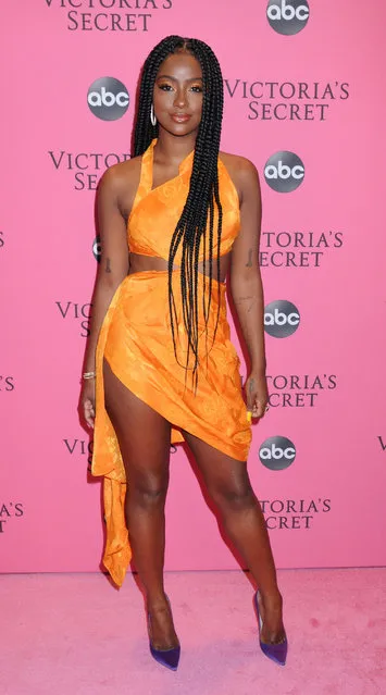Justine Skye attends the 2018 Victoria's Secret Fashion Show After Party on November 8, 2018 in New York City. (Photo by Janet Mayer/Splash News and Pictures)
