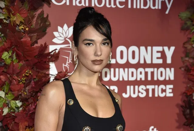 English and Albanian singer-songwriter Dua Lipa attends the Clooney Foundation for Justice Albie Awards at The New York Public Library on Thursday, September 29, 2022, in New York. Albania's president has granted citizenship to British pop star of Albanian origin Dua Lipa. President Bajram Begaj on Sunday, Nov, 27 said Lipa received citizenship ahead of Albania’s 110th anniversary of independence from the Ottoman Empire.  (Photo by Evan Agostini/Invision/AP Photo)