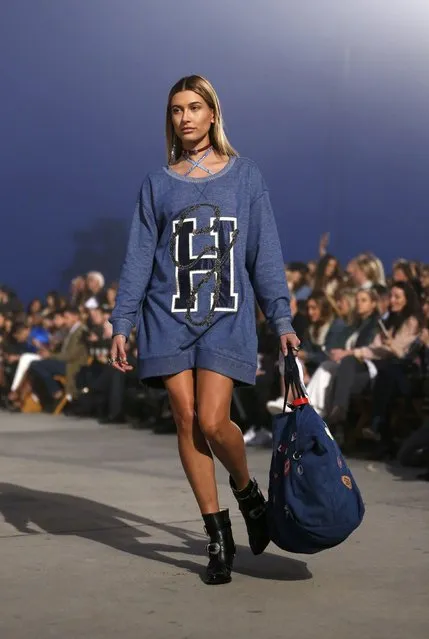 A model walks the runway during the 2017 Tommy Hilfiger Runway Show in Venice, California, U.S., February 8, 2017. (Photo by Mario Anzuoni/Reuters)