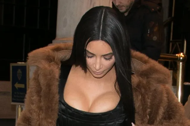 Kim Kardashian West is seen on February 16, 2017 in New York City. (Photo by Marc Piasecki/GC Images)
