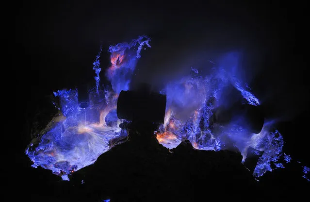 Blue Lava, Kawah Ijen Volcano, Indonesia